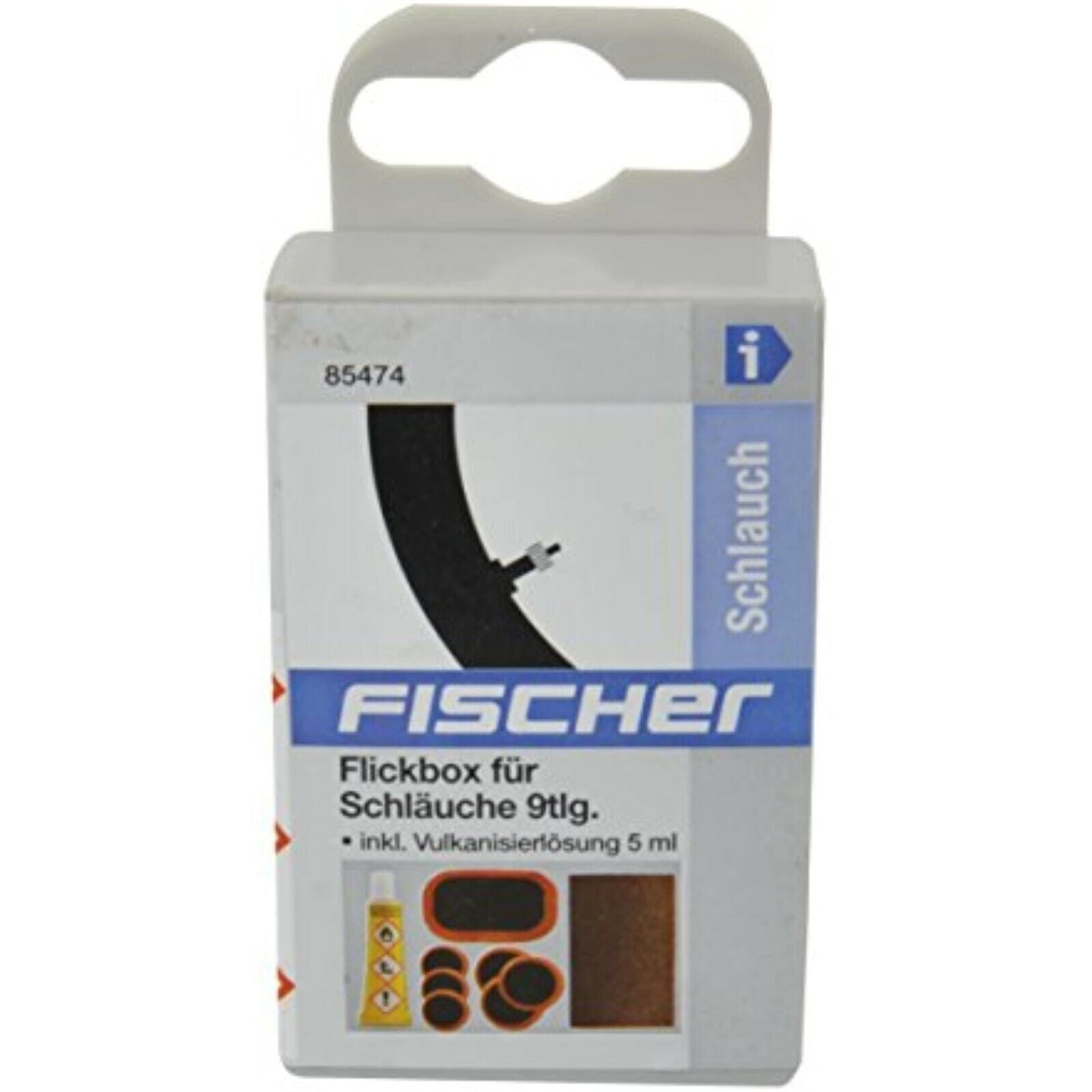 Fahrrad Flickzeug Set 9-teilig – Schlauchflicken & Vulkanisier Reparatur Kit