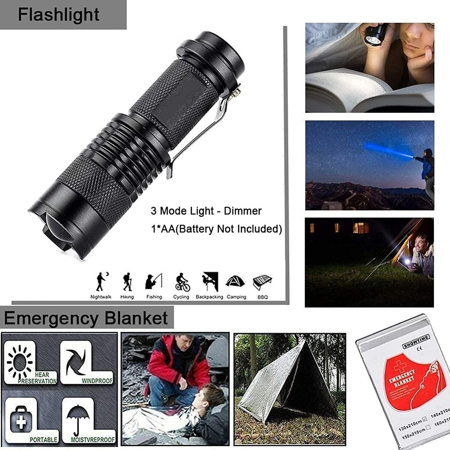 29-in-1 Survival Kit Outdoor Notfall Set mit Rucksack, Schaufel, Kompass & Feuerstarter – Taktisches Multitool für Camping & Abenteuer