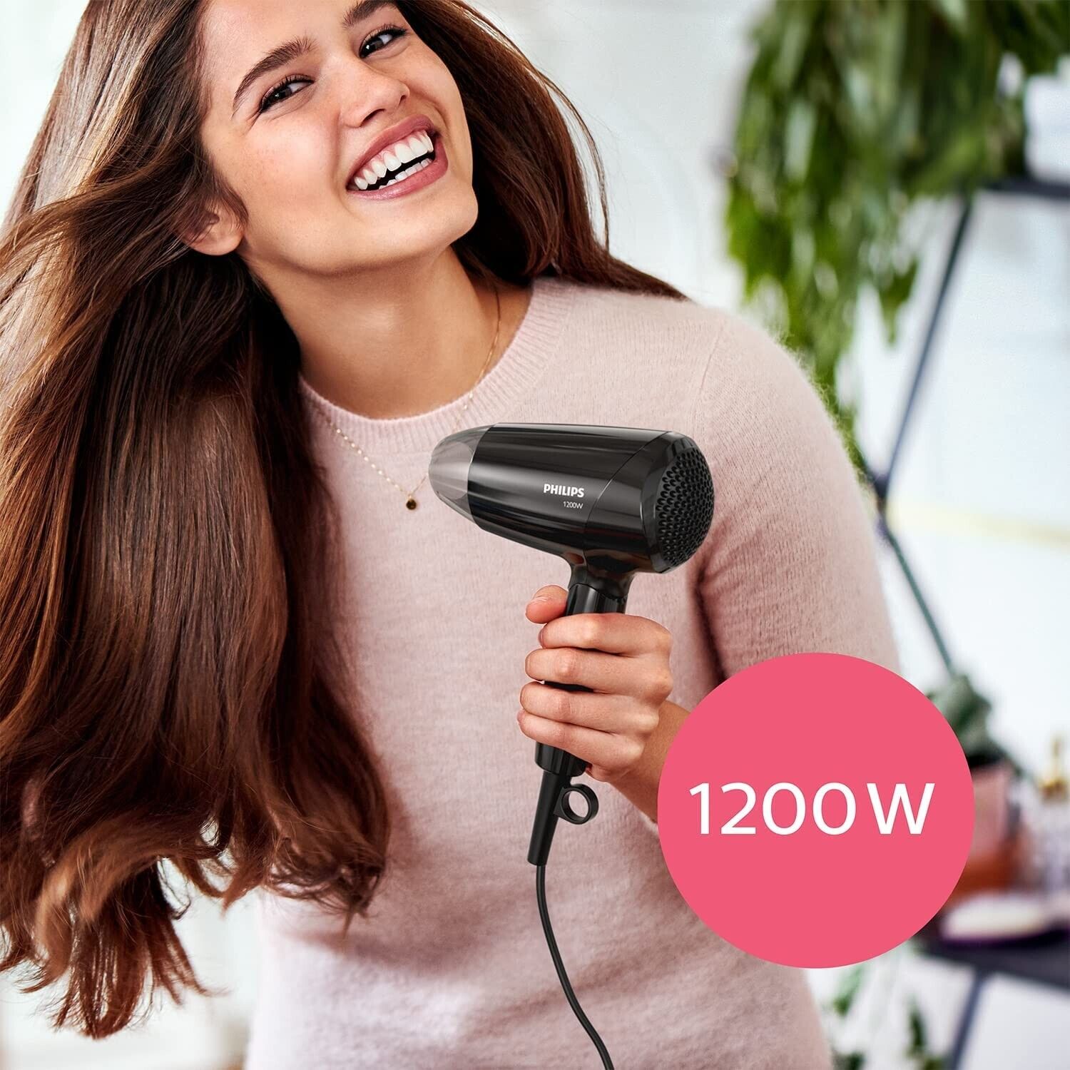 Philips Series BHC010 1200w Hairdryer EssentialCare Travel Hairdryer Foldable 
