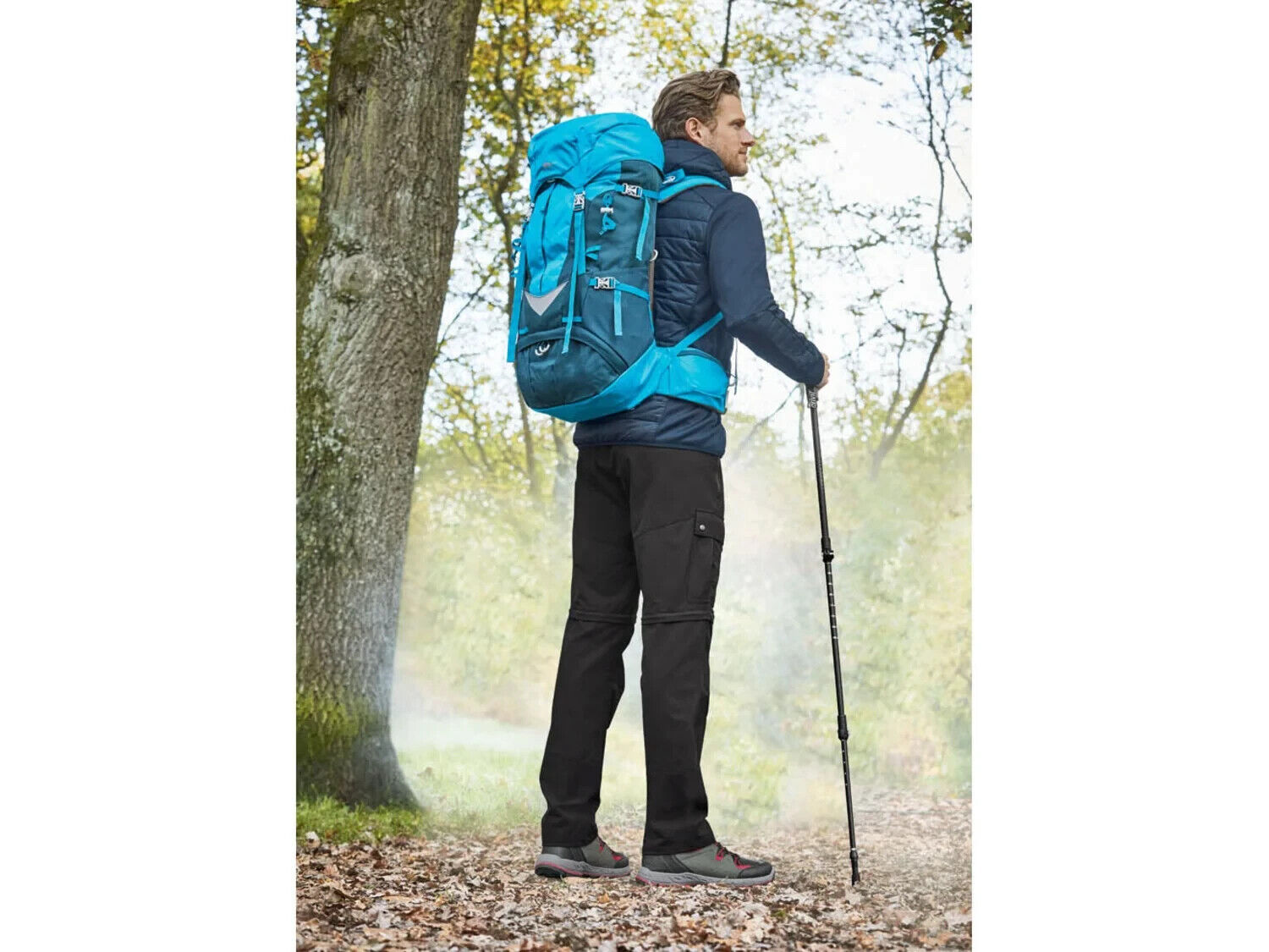 2x Nordic Walking Stöcke Teleskop 64-135 cm – Alu Antischock mit Korkgriff