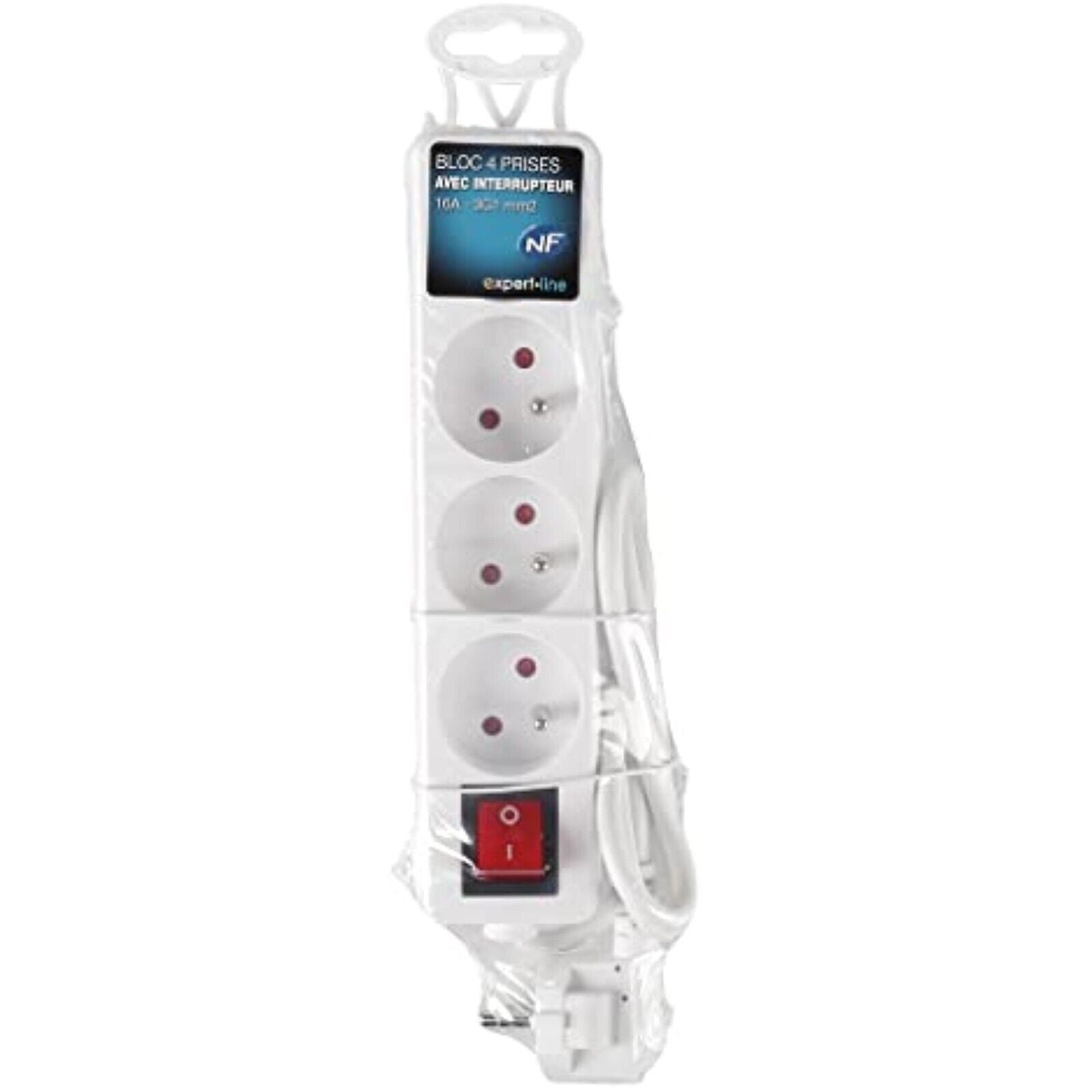 4-way power strip table socket with switch white and switch new 