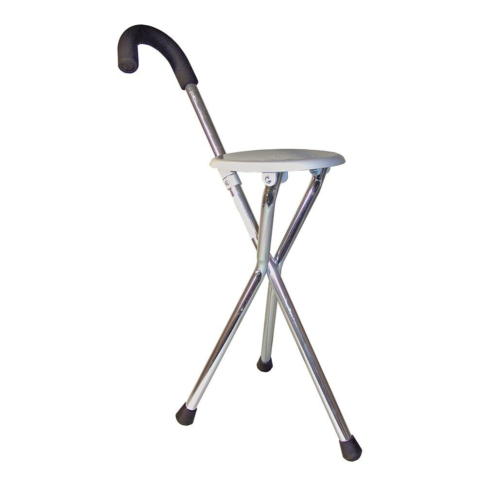 Einstellbar Gehstock Wanderstock Spazierstock Stock Gehhilfe 2 in1  Alu Mit Sitz