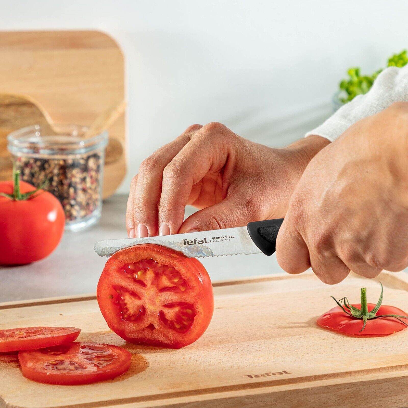 Tefal K2733S Colorfood 3-piece knife set | Utility knife/serrated paring knife 