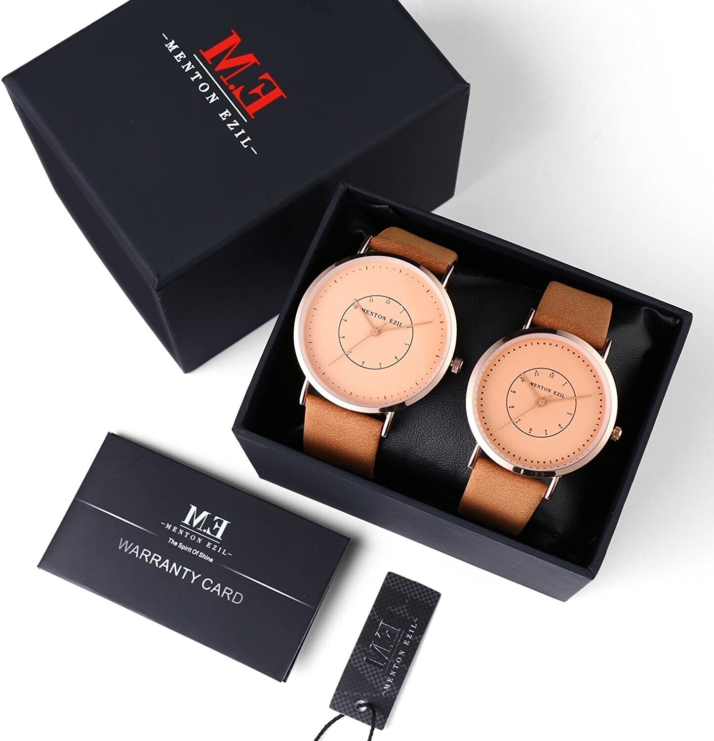 2 pieces - Classic wristwatch couple watches for women and men 3 ATM water di