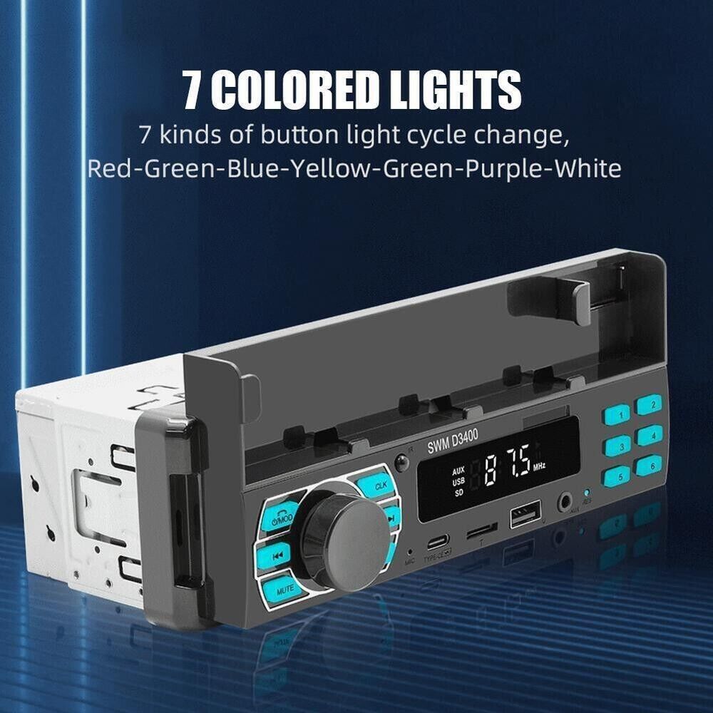 Car Radio Bluetooth 1 Din MP3 Player Handsfree C USB L8 Type X4V3