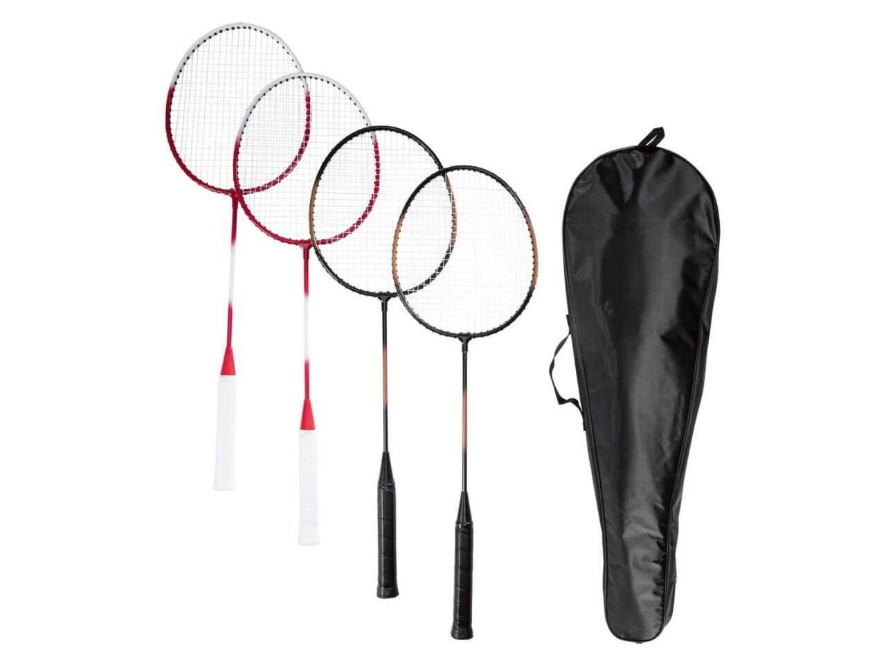 Crivit Badminton Complete Set for 4 Players Net 4 Rackets 3 Balls 6.2x0.6m NEW 