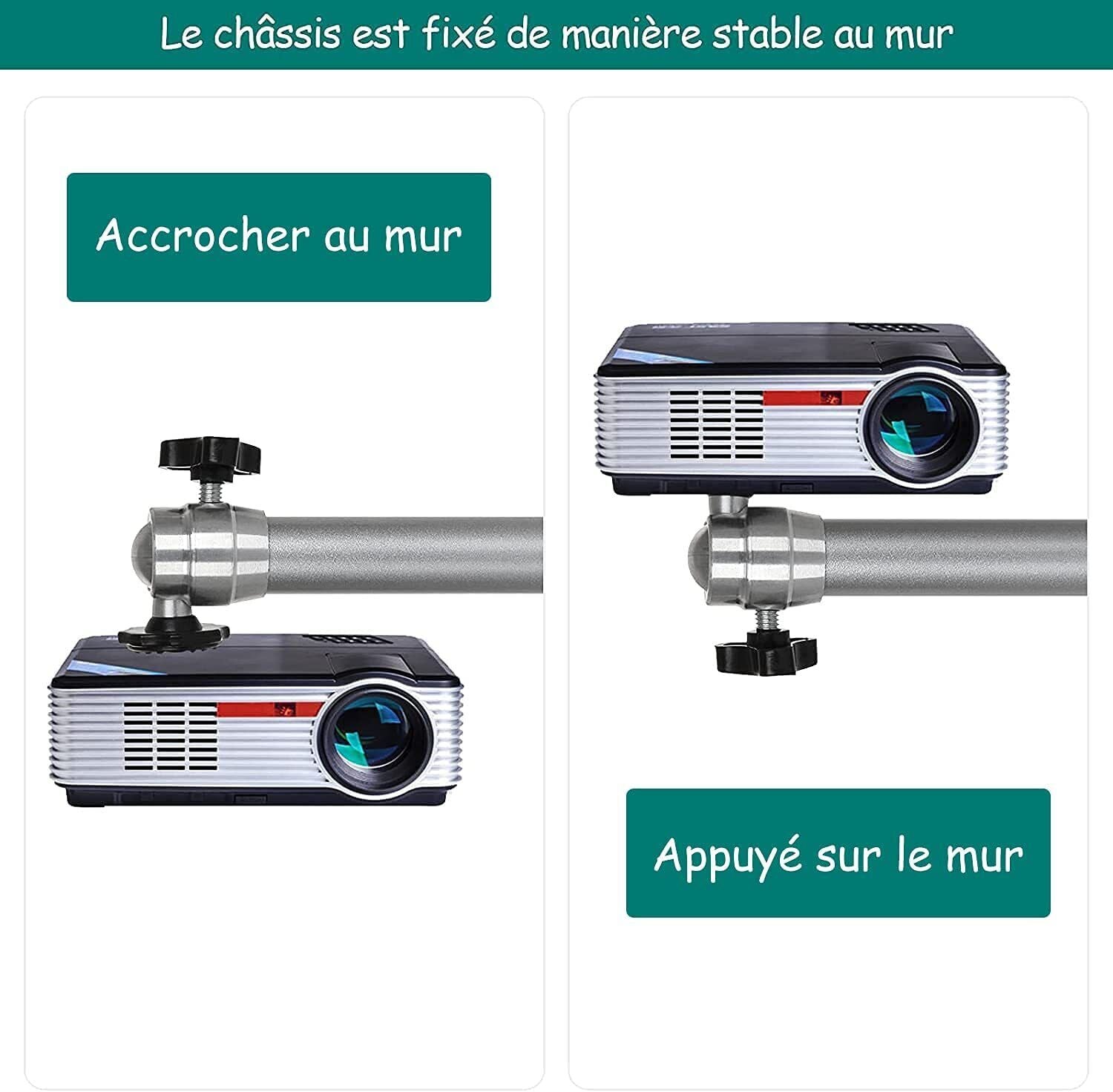 Projector 2 pieces ceiling mount 360° extendable wall mount projector 