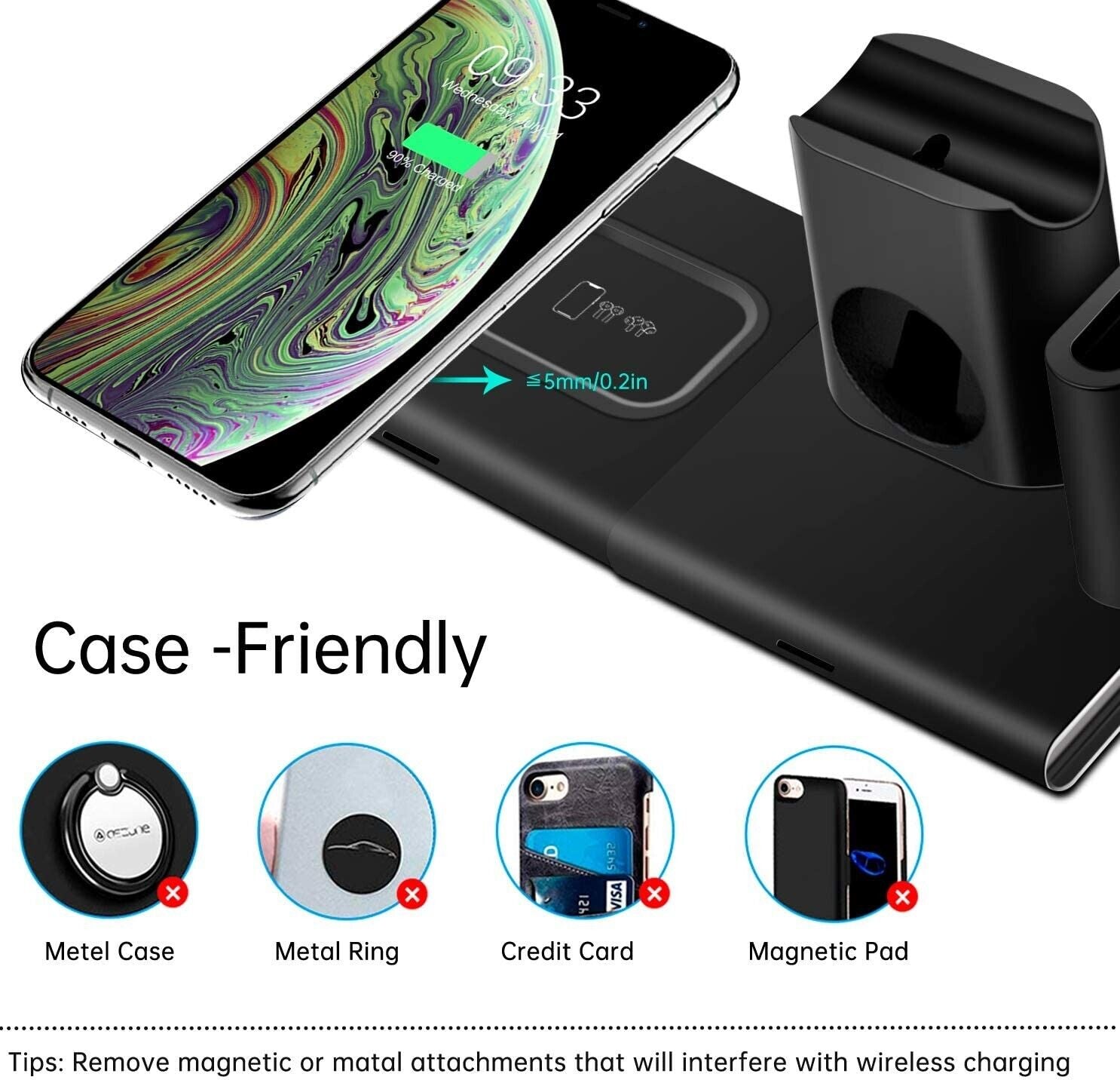 4 in 1 Wireless Charger Charging Station Charger For iWatch iPhone 13 Pro 14 AirPod 