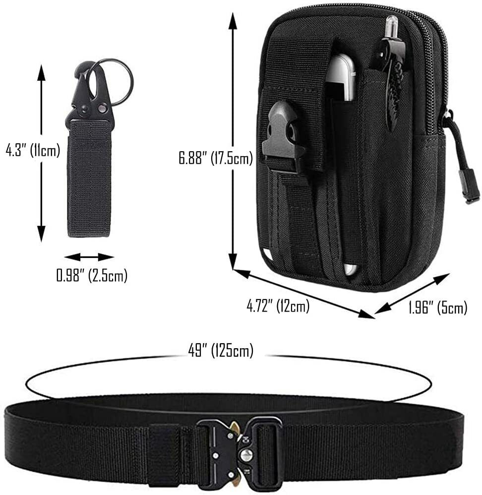 Arbeitsgürtel, Taktischer Gürtel, Militärstil Metallschnalle Herren Geschenk Set