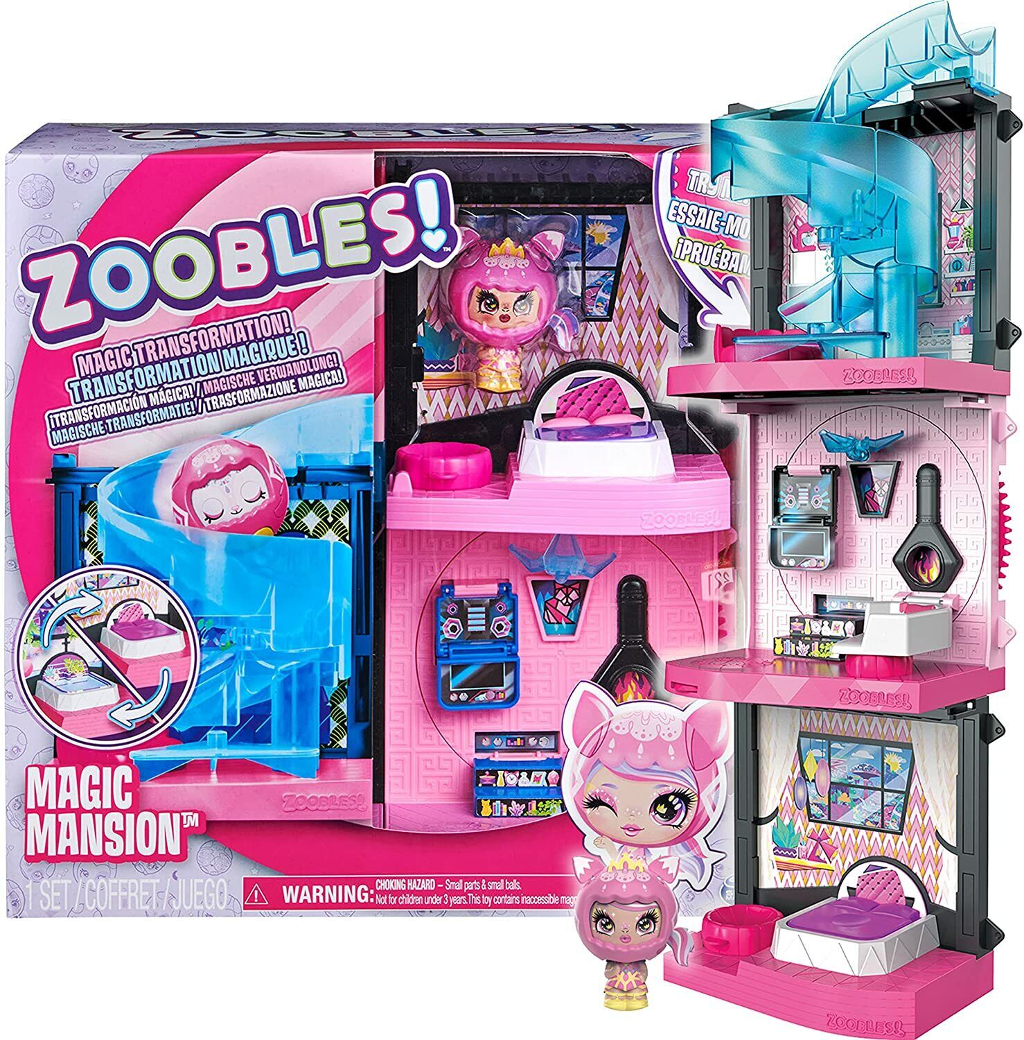 Zoobles Magic Mansion Transformable Dream House with 6 Rooms and Slide 19809426 