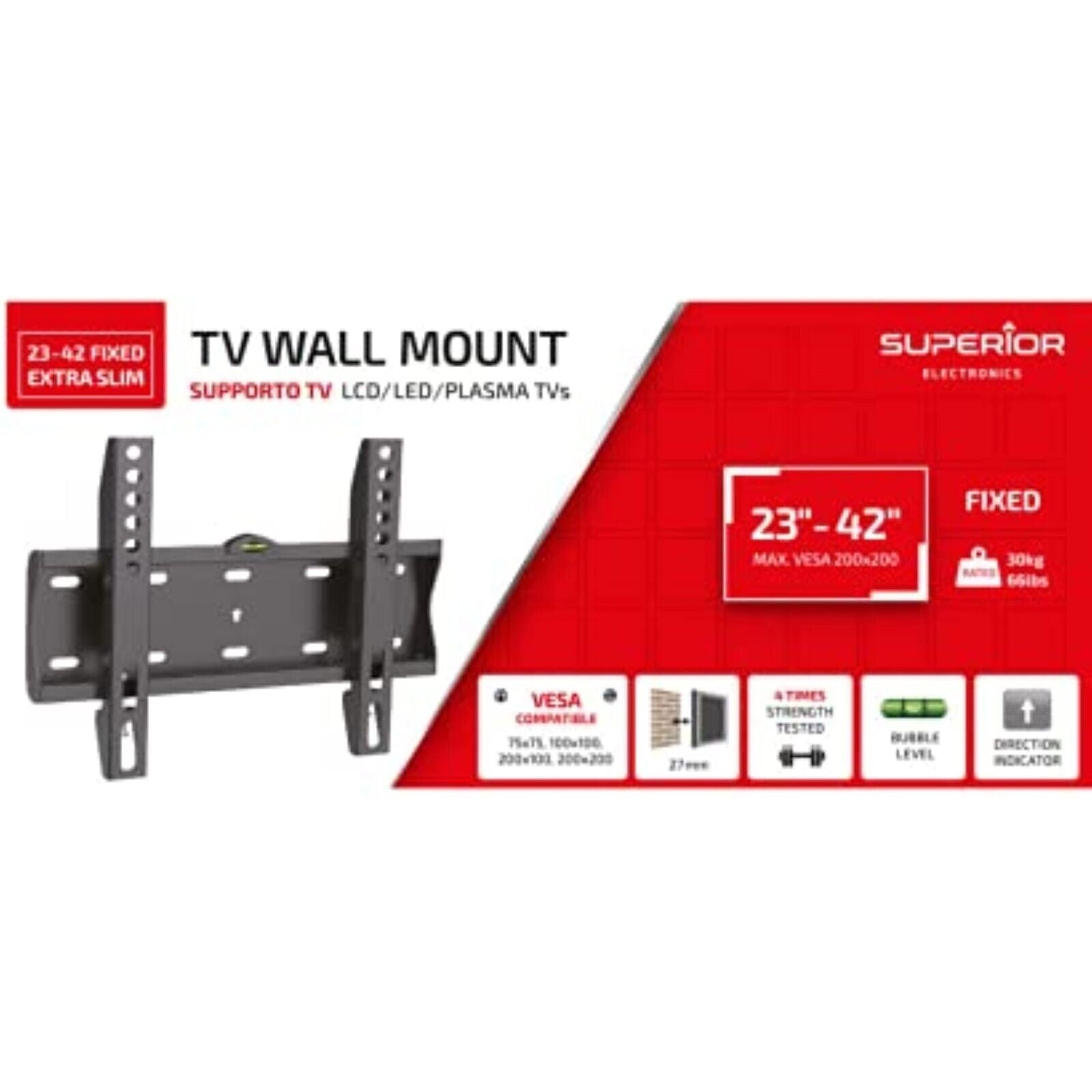 TV wall mount LED LCD 23 – 42 inch swivel wall mount TV tiltable 