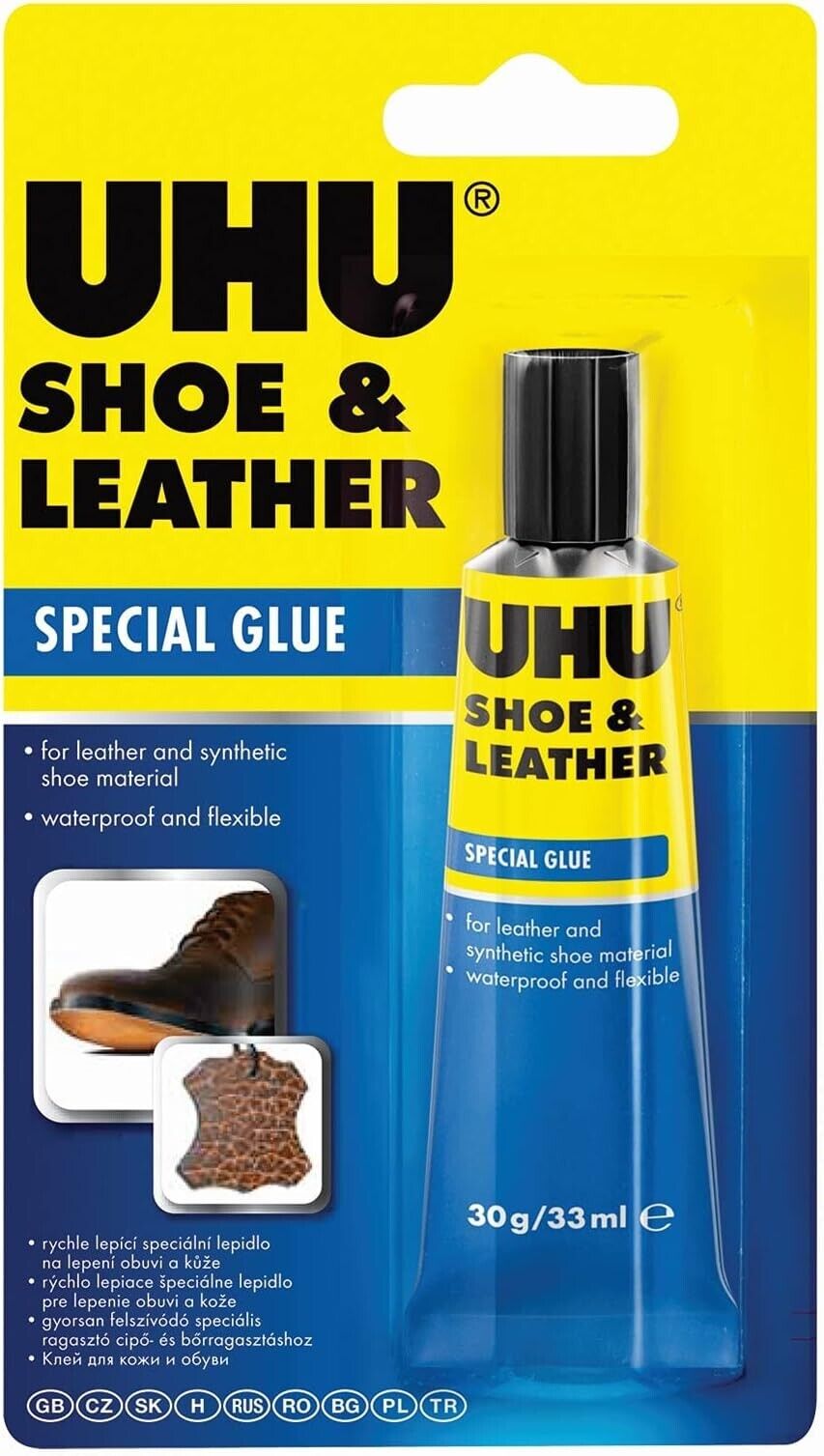 UHU SHOE &amp; LEATHER Glue 30g Tube Special Glue Leather Glue Shoe Glue new 