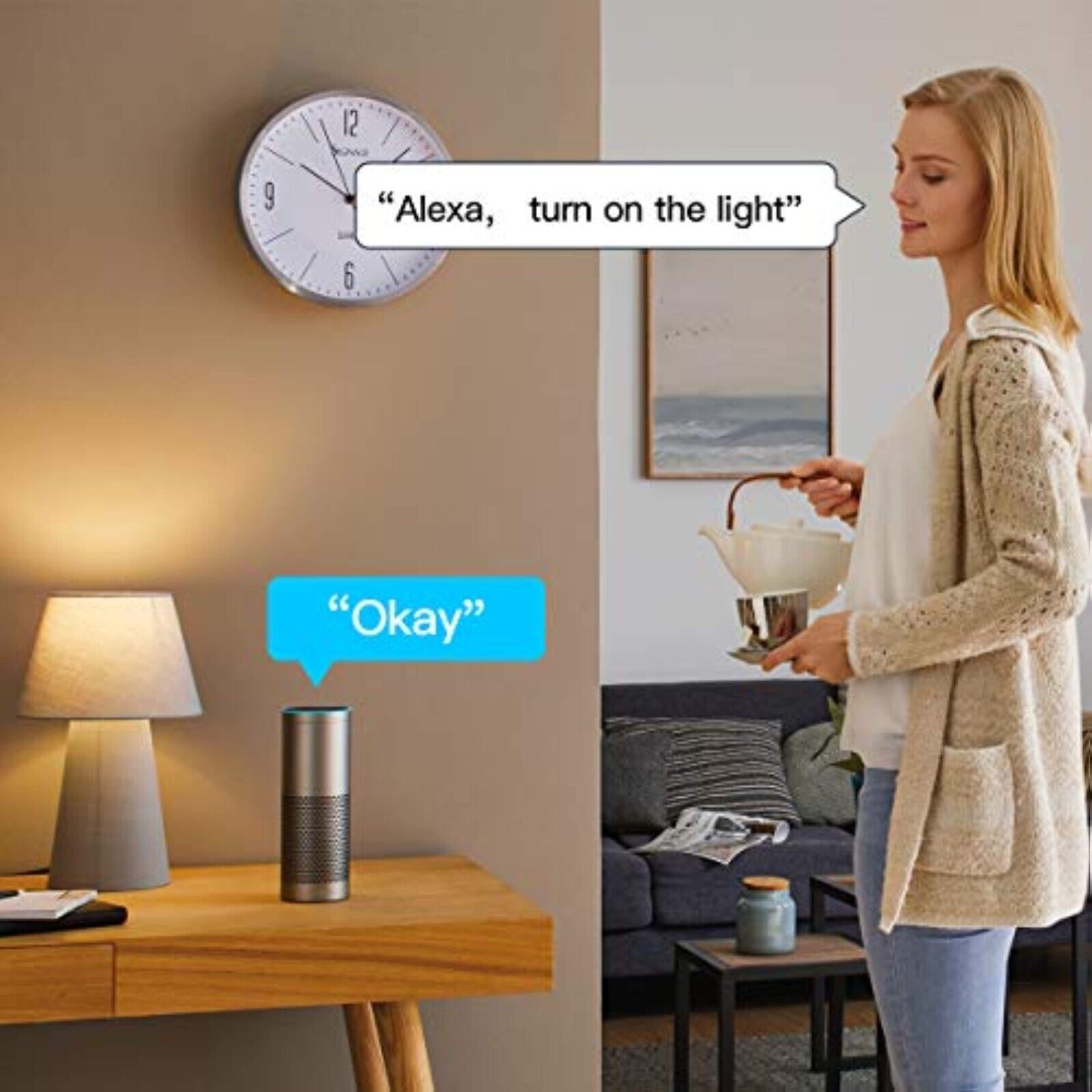 2 pieces x WLAN LED lamp E27 9W bulb dimmable app control for Alexa Google 