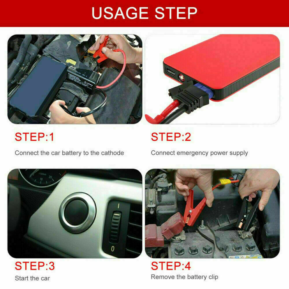 20000mAh Car Jump Starter 400A Jump Starter Charger Booster Vehicle Mobile Phone Power Bank 