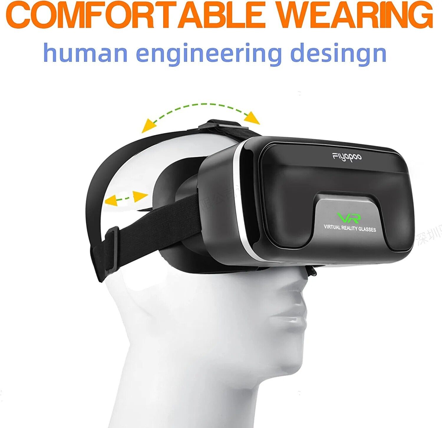 VR Brille 3D für Smartphone & PC – Leichtes VR Headset mit Linsen-/Pupillen-Distanzregler, abnehmbarem Komfortpolster, kompatibel mit Android & iOS