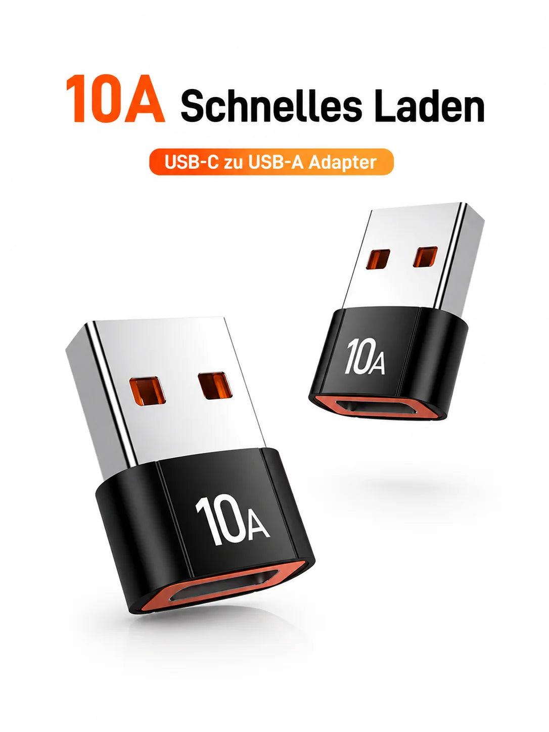 USB-C Adapter 2er Set – USB-C auf USB-A 3.0 & USB-A auf USB-C Konverter für Daten und Laden