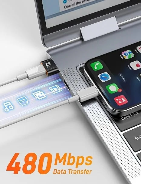 USB-C Adapter 2er Set – USB-C auf USB-A 3.0 & USB-A auf USB-C Konverter für Daten und Laden