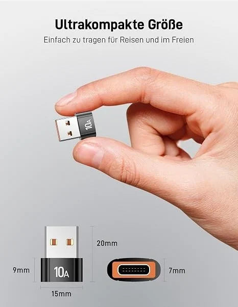 USB-C Adapter 2er Set – USB-C auf USB-A 3.0 & USB-A auf USB-C Konverter für Daten und Laden