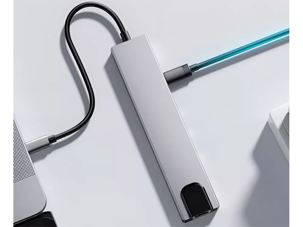 USB C Hub 8in1 Adapter HDMI 4K RJ45 SD TF Thunderbolt 3