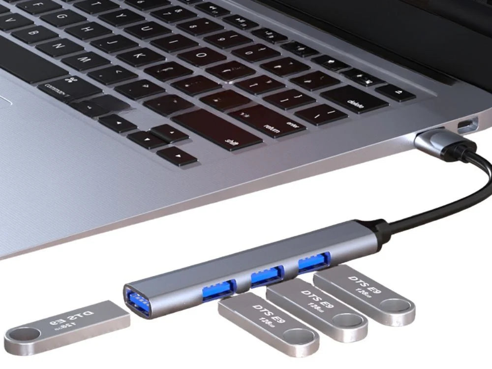 USB 3.0 HUB Verteiler Splitter Adapter Super Speed Datenhub 4 Port für Laptop PC