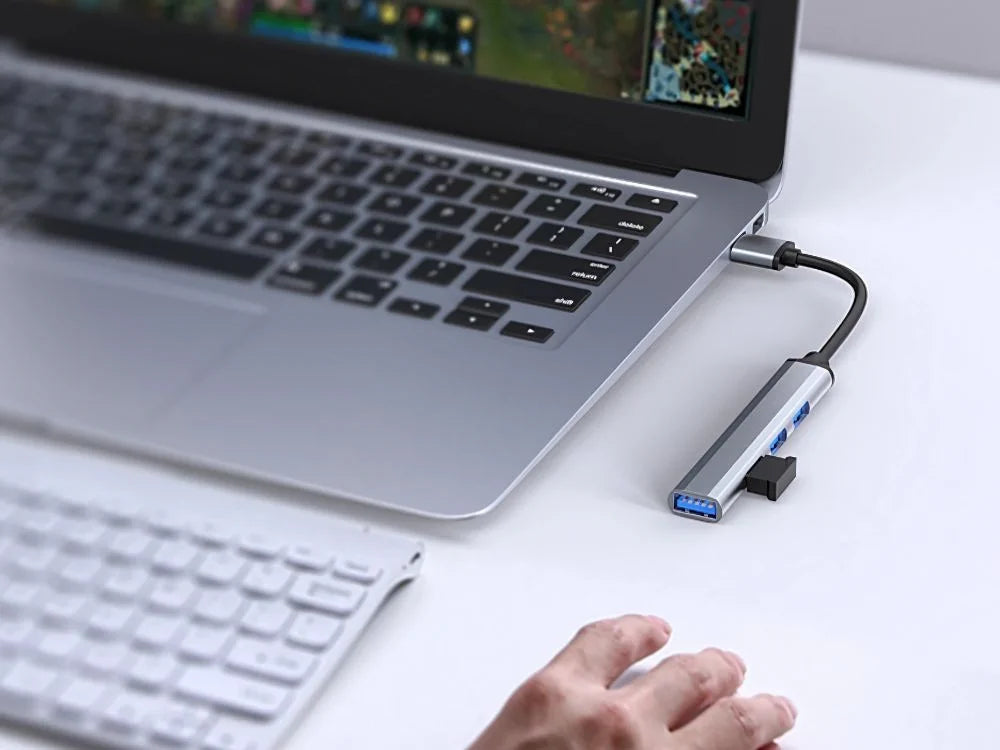 USB 3.0 HUB Verteiler Splitter Adapter Super Speed Datenhub 4 Port für Laptop PC