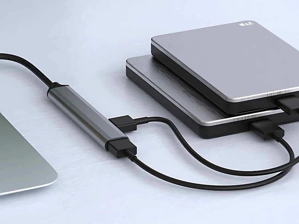 USB 3.0 HUB Verteiler Splitter Adapter Super Speed Datenhub 4 Port für Laptop PC