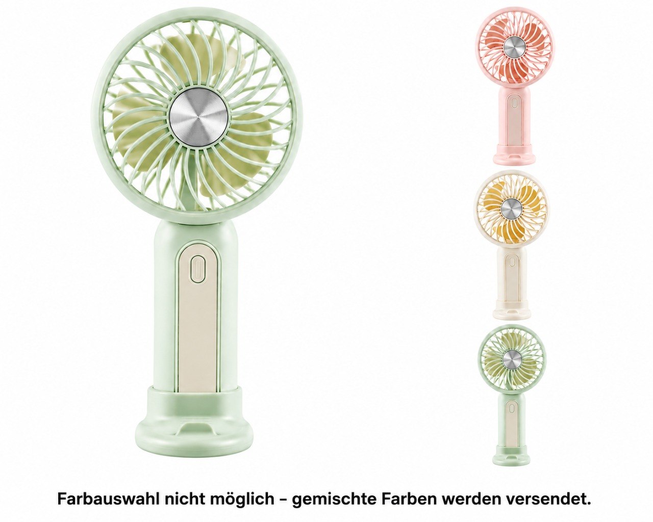 USB Mini Ventilator mit Handyhalterung – Tragbarer Akku Lüfter mit 3 Stufen