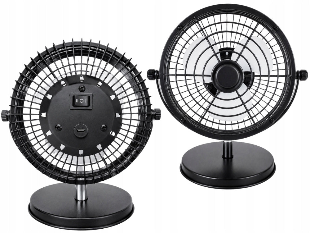 USB Tischventilator Leise Mini Ventilator für Büro Zuhause USB-C 360° Neigbar