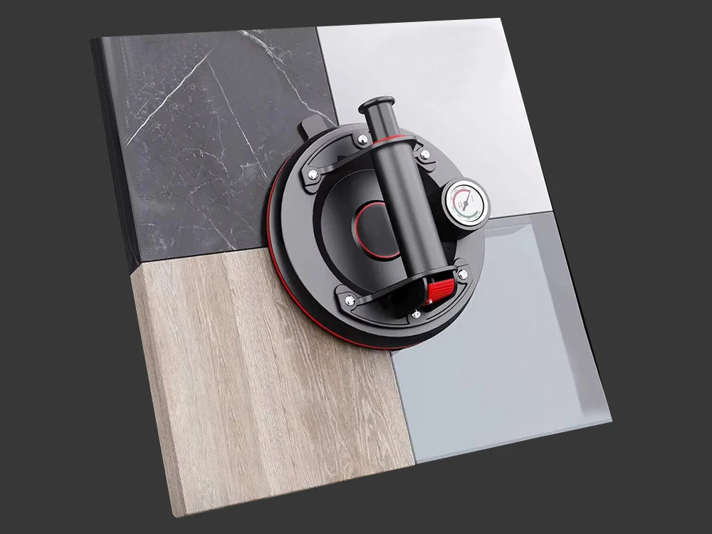 Vakuumheber bis 200 kg mit Manometer & Pumpe – 20 cm Saugnapf für Fliesen, Glas und Steinplatten