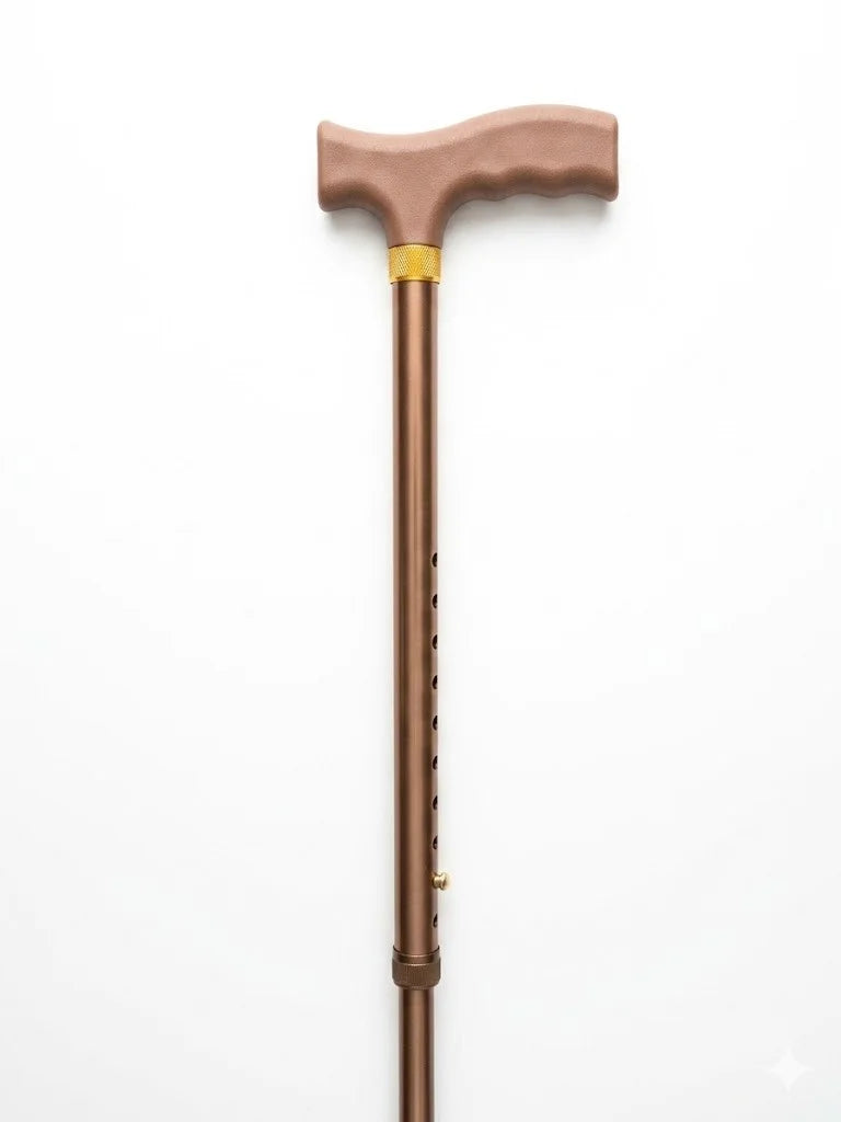 Verstellbarer Gehstock aus Aluminium 60–97 cm – Leichter Spazierstock mit ergonomischem Griff und 10-facher Höhenverstellung