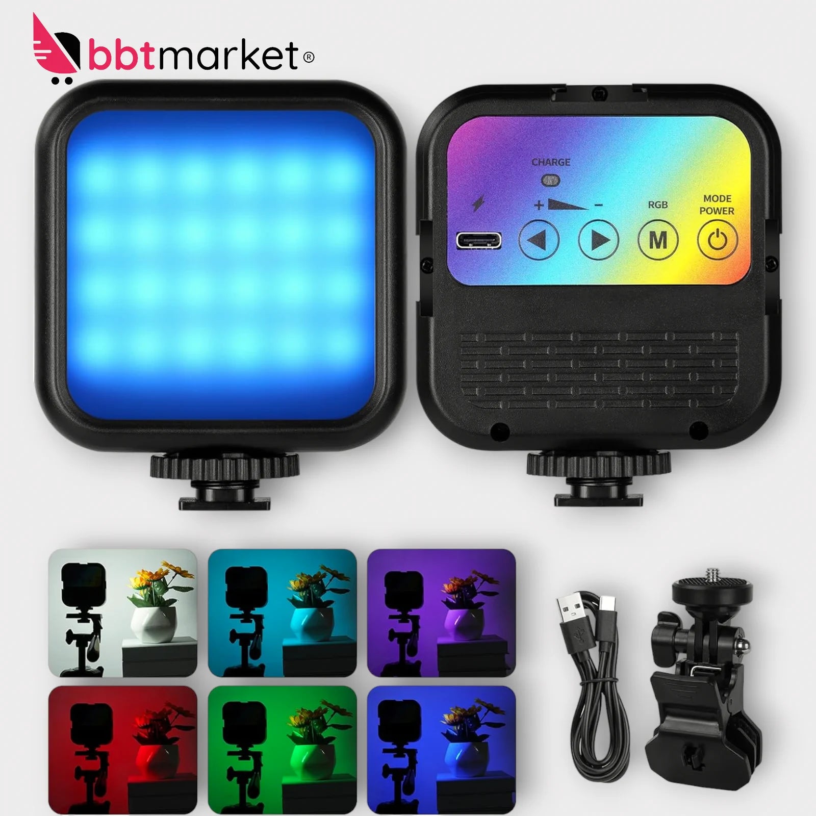 Videoleuchte Kamera Studio Leds Camcorder Laptop Lampe Videokonferenz RGB 1800ma