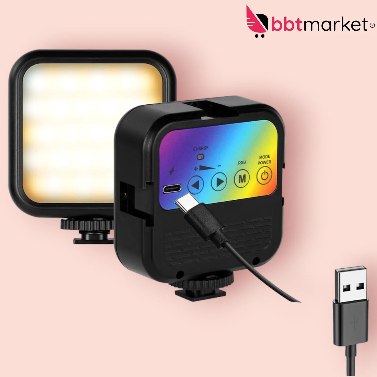Videoleuchte Kamera Studio Leds Camcorder Laptop Lampe Videokonferenz RGB 1800ma