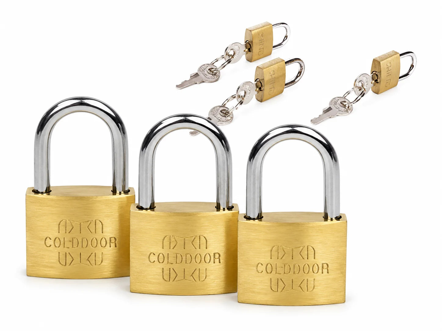 Vorhängeschloss 20mm 3er Set Schloss mit 6 Schlüsseln Mini Schloss Metall