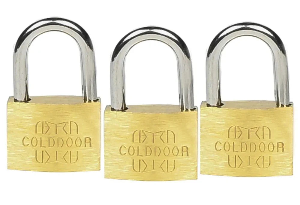 Vorhängeschloss 20mm 3er Set Schloss mit 6 Schlüsseln Mini Schloss Metall