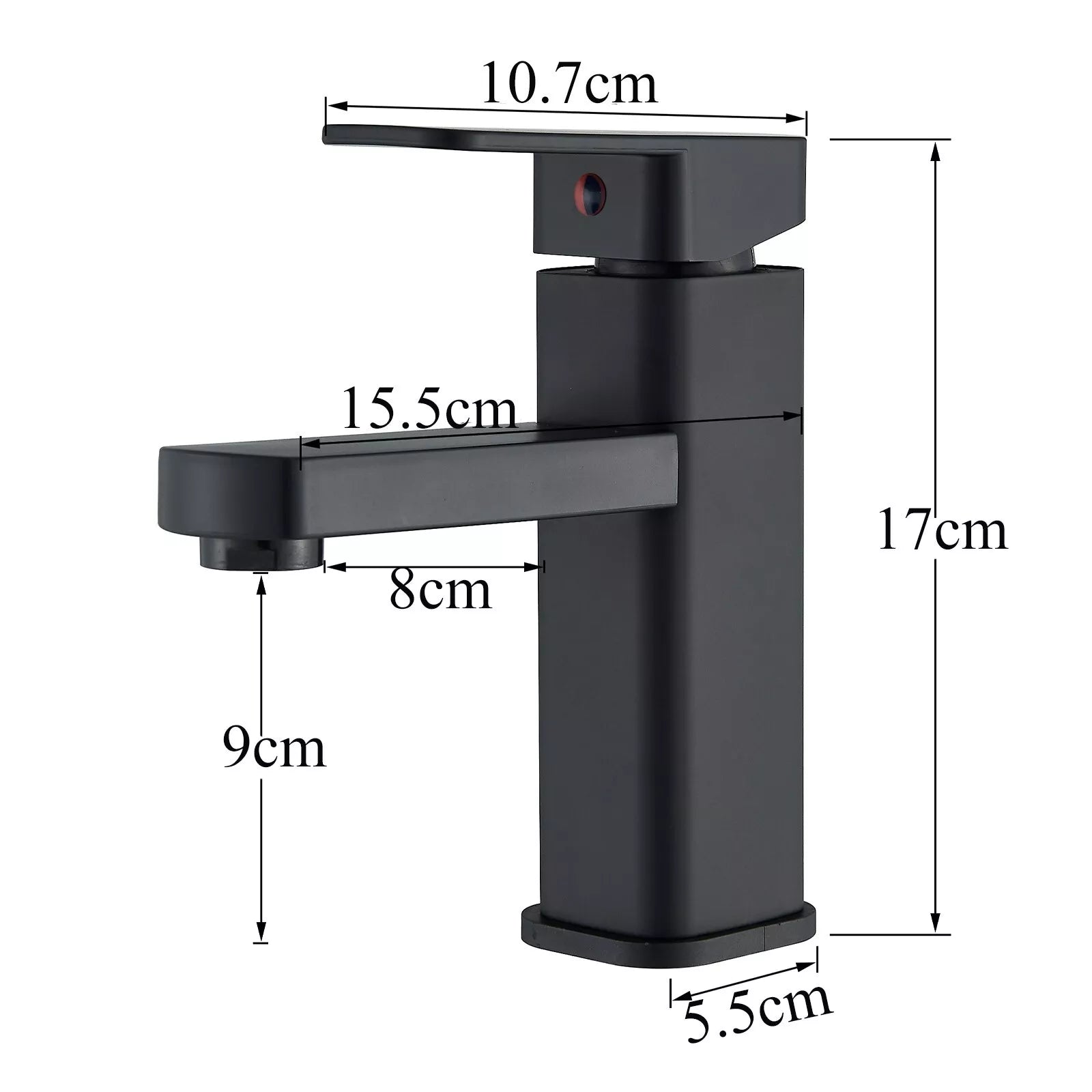 Wash basin faucet bathroom faucet wash basin single lever mixer tap-black-NEW