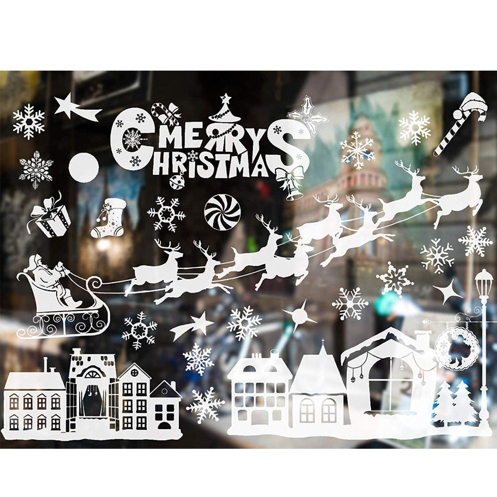 Weihnachtsaufkleber Fensteraufkleber Fenster Weihnachten Schneeflocken Weiß