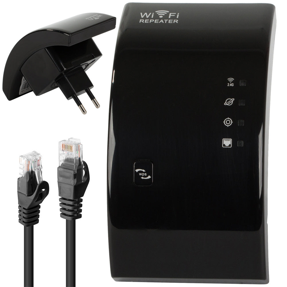 WLAN Repeater 300 Mbps – WiFi Verstärker 2.4 GHz mit WPS & Access Point Modus
