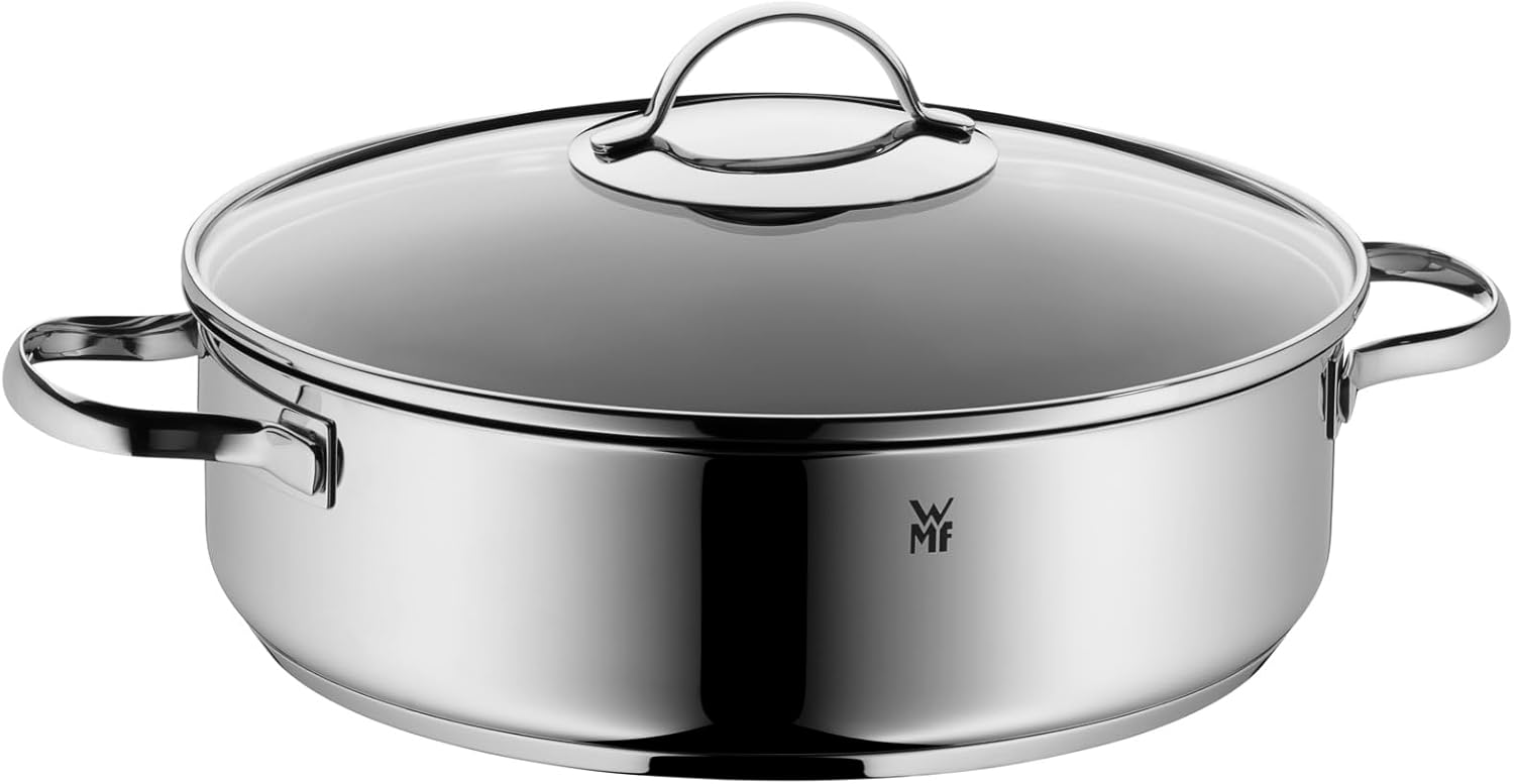 WMF Schmorpfanne 28 cm 5L mit Glasdeckel – Induktion & Backofen geeignet