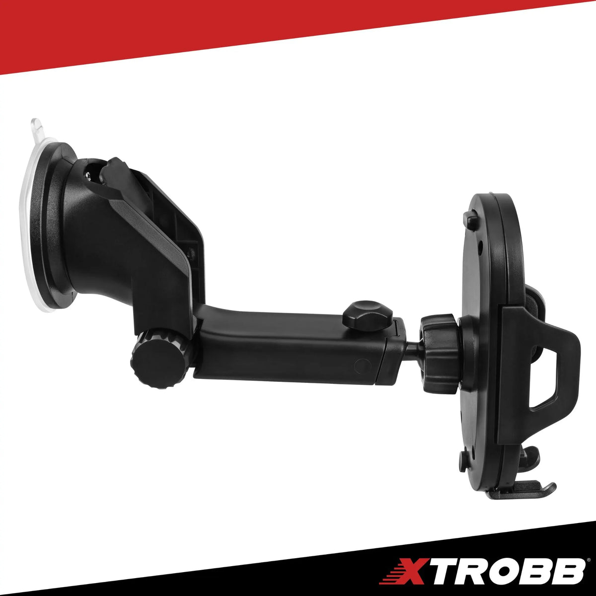 Xtrobb Handyhalterung fürs Auto mit Saugnapf – 360° Smartphone Halterung mit Teleskoparm 12–17 cm