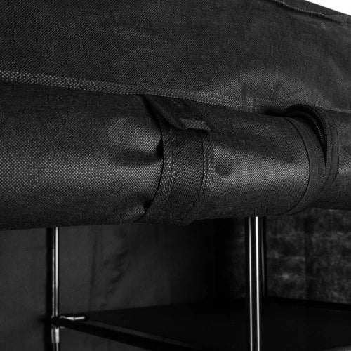 XXL Stoff Kleiderschrank 170x170 cm – Faltschrank mit 14 Fächern und 2 Kleiderstangen