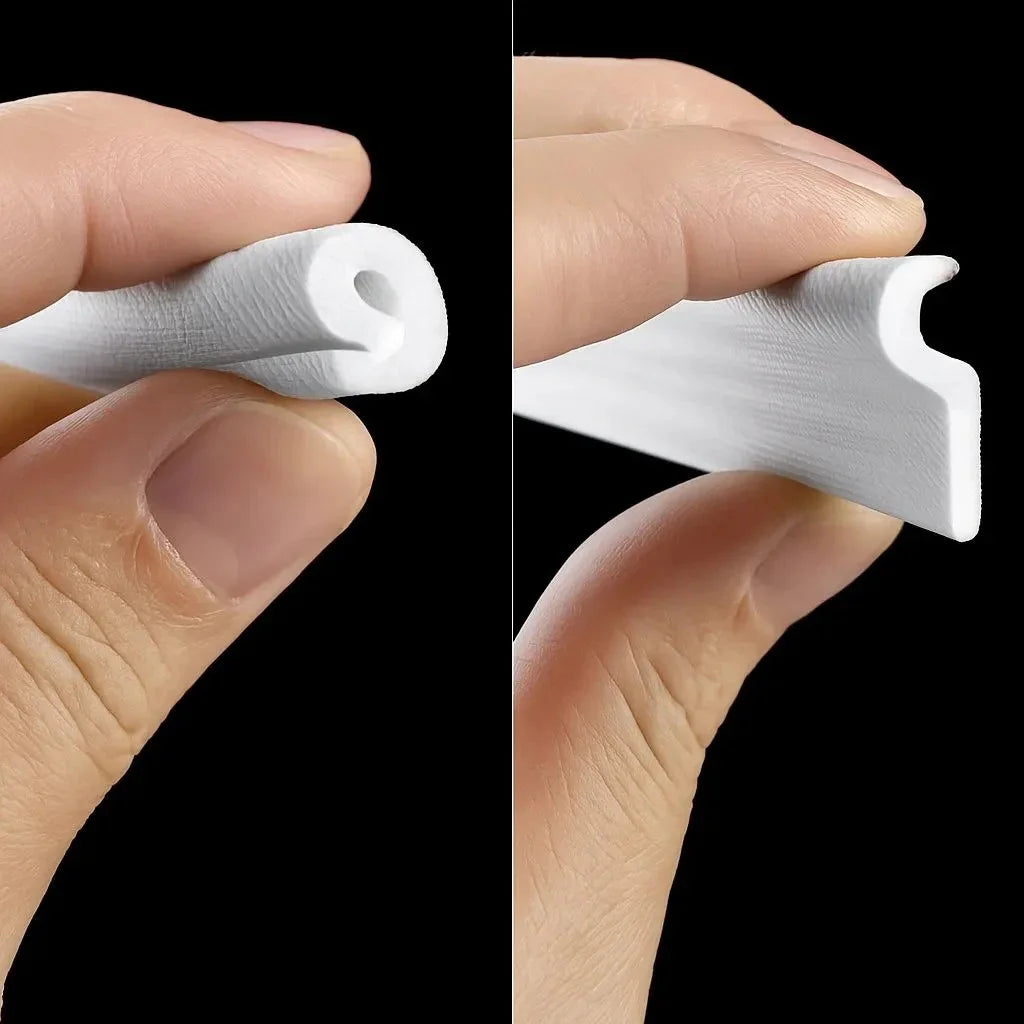 Zugluftstopper Fensterdichtung Türdichtung 4m Selbstklebend Weiß Dichtungsband